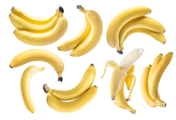 Banana cachos no fundo branco . — Fotografia de Stock