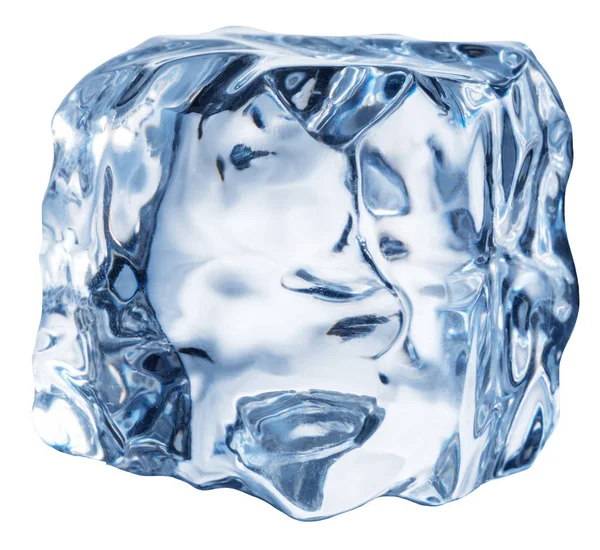 Ice cube. Macro shot. Clipping path. — Stock Photo, Image