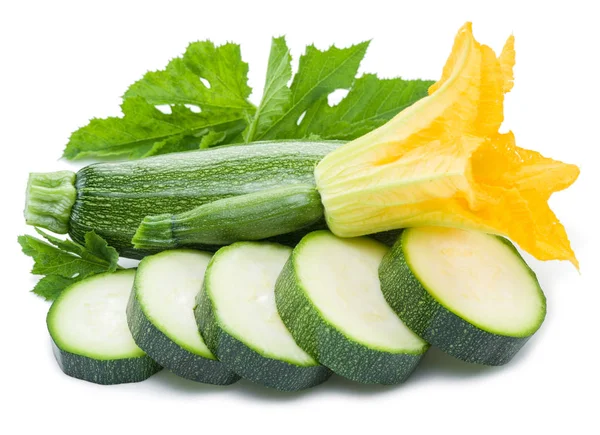 Zucchini auf weißem Hintergrund. — Stockfoto