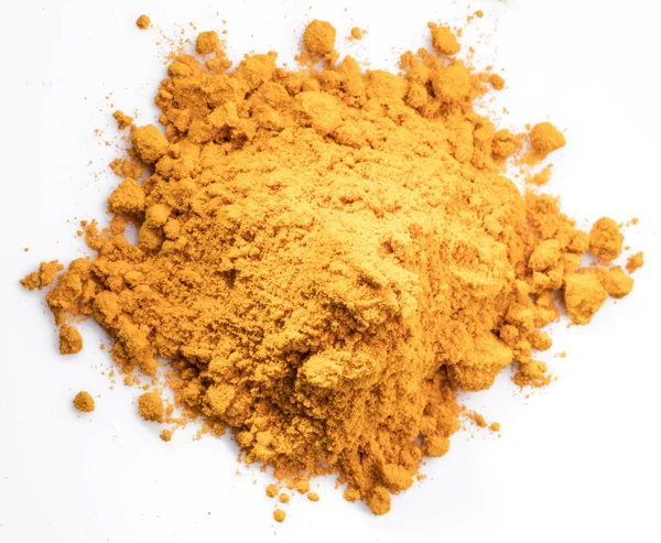 Turmeric powder or curcuma powder, commonly used as a spice or d — ストック写真