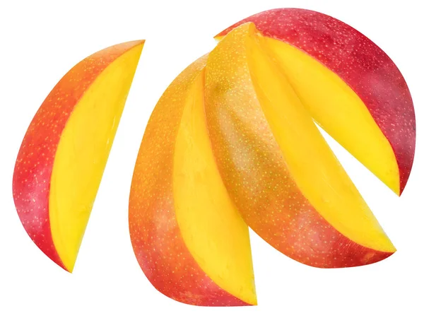 Kawałek owoców mango wyizolowany na białym tle. Plik zawiera: — Zdjęcie stockowe