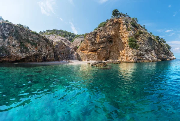 Pantai Indah Garis Pulau Cres Kroasia Laut Adriatik — Stok Foto