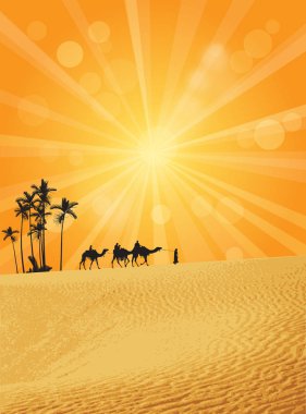 kervan sahara üzerinde