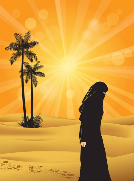 撒哈拉妇女 — 图库矢量图片