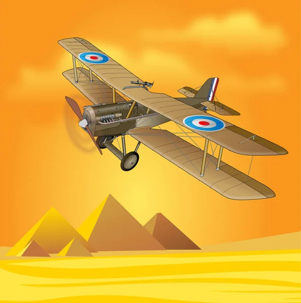 Van 1900 royal Air Force over Egypte — Stockvector