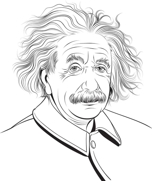 Albert einstein porträt — Stockvektor