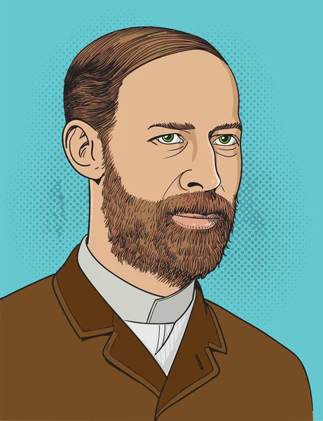 Heinrich Rudolf hertz — Stockový vektor