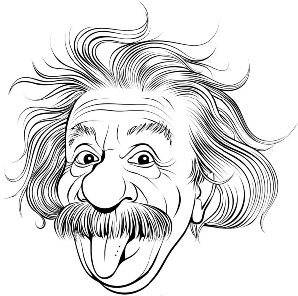 Albert einstein porträt — Stockvektor