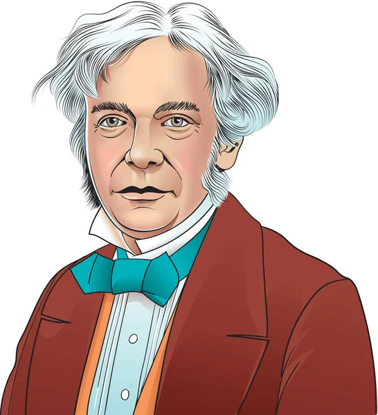 Michael Faraday — Vector de stock