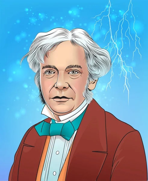 Michael Faraday. — Vetor de Stock