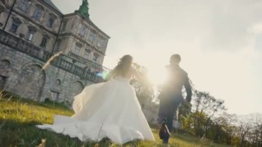 Düğün çift Runing
