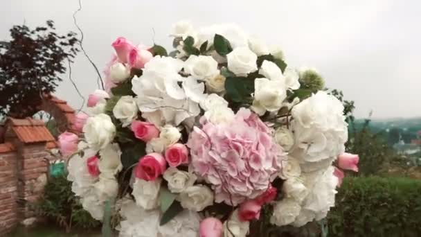 Decoración de flores Ikebanas — Vídeo de stock