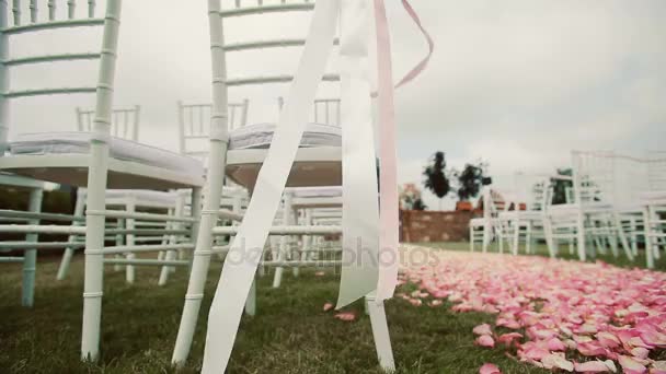 Місце весілля церемонія — стокове відео
