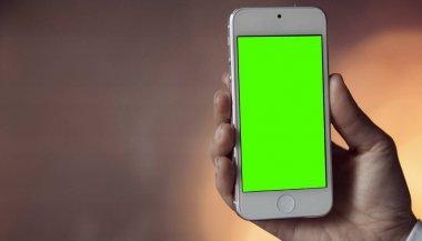 Bokeh arka plan önce yeşil ekranda ile Smartphone