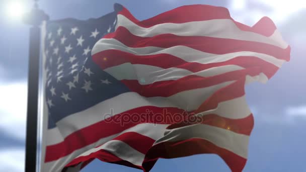 Bandera de USA — Vídeos de Stock