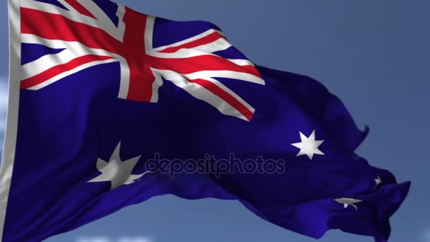 La bandera australiana — Vídeo de stock