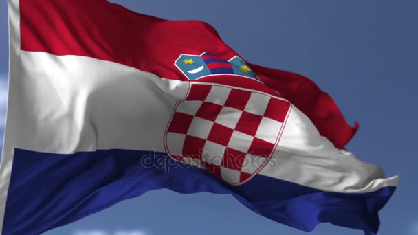 クロアチアの旗 — ストック動画