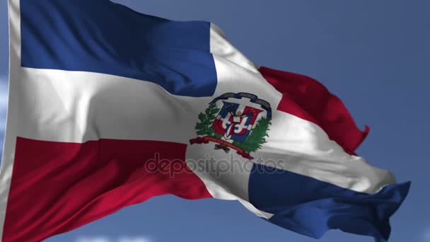 Dominical Republiken flagga — Stockvideo