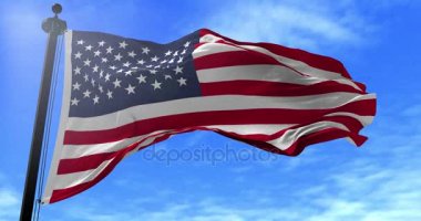 rüzgarda ABD bayrağı