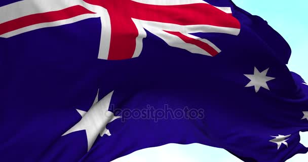 Australiska flaggan Animation — Stockvideo