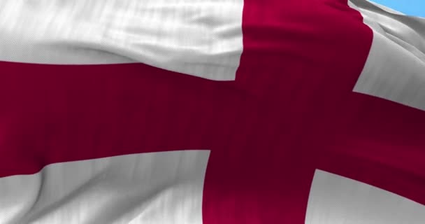 Angleterre Drapeau dans le vent — Video