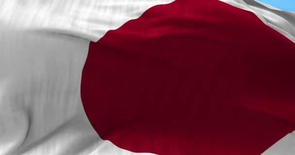 Japan flagga i vinden — Stockvideo