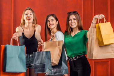 Shopping Girls with Bags