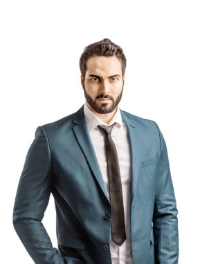 Beyaz Businesman portresi