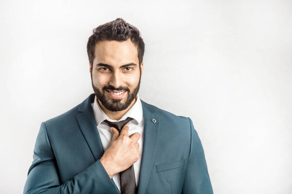 Portrait of Businesman on White