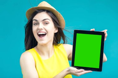 Kız tutar Tablet Pc