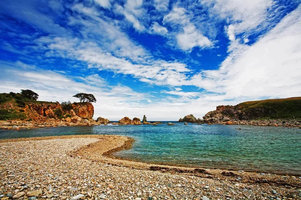 Die Geheimnisvolle Insel Blauen Meer — Stockfoto