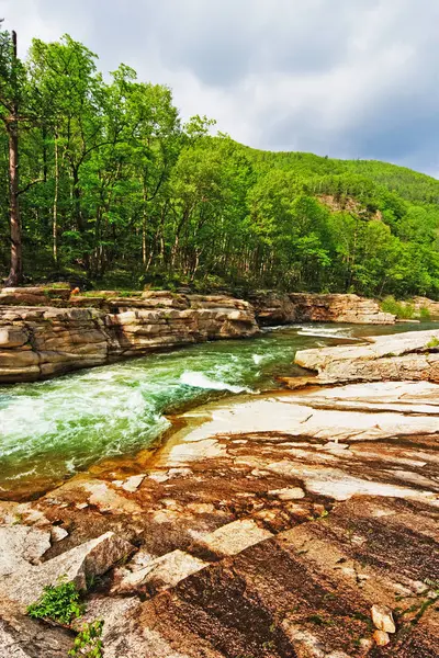 Summer Landscape Wild Mountain River — Stock Photo, Image
