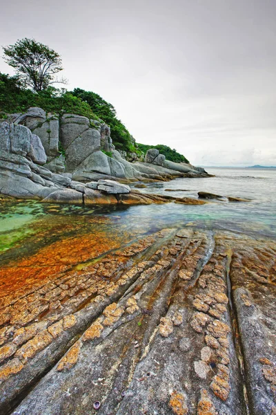 Estância Marítima Russa Primorye Perto Vladivostok Aldeia Andreevka Misteriosa Ilha — Fotografia de Stock