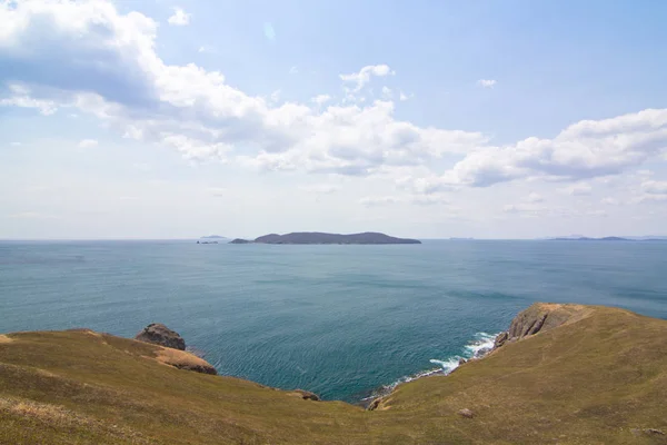 Vista Panoramica Del Paesaggio Marino Primaverile — Foto Stock