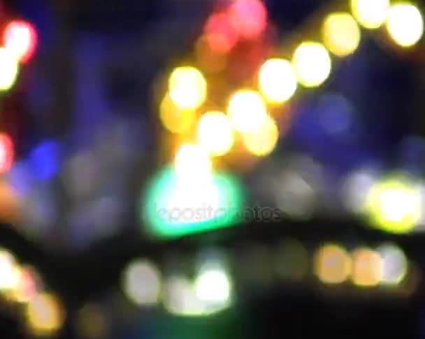 大きな街の灯夜 — ストック動画