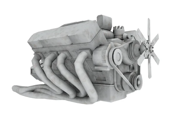 Двигун Ізольовані Білому Тлі — стокове фото