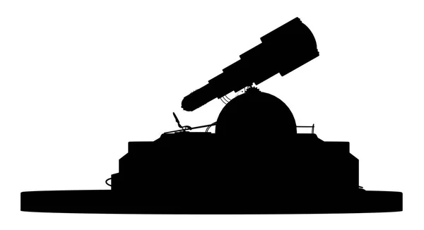 Silhuett Ett Astronomiskt Observatorium — Stockfoto