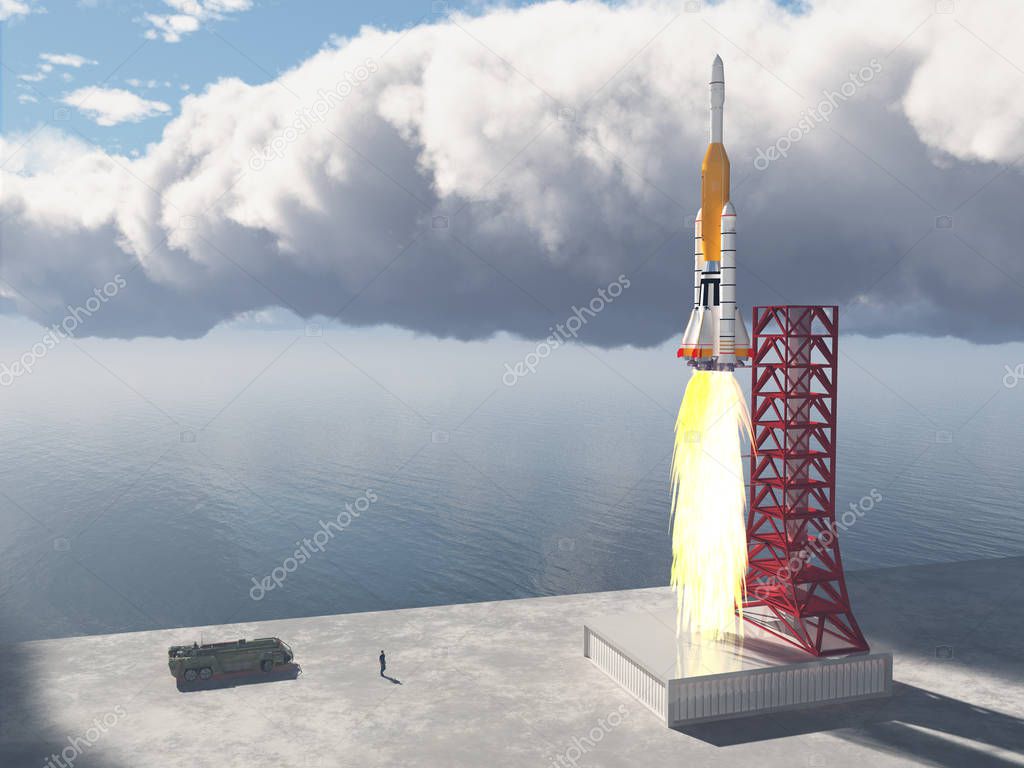 Launch vehicle and launch pad