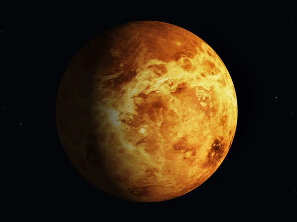 Планета Венера Частково Освітлена Сонцем — стокове фото