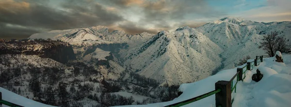 Vintern bergen panorama Stockbild