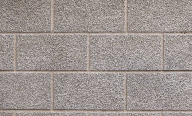 duvar büyük gri çimento tuğla, yatay, düz dikiş ile