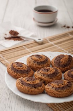 Kurabiyeleri çikolatalı rulo