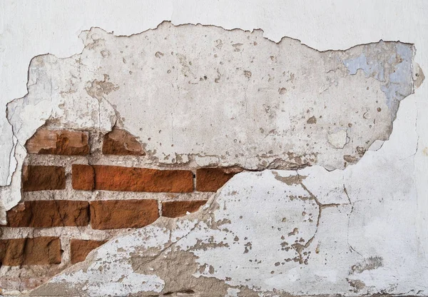 Eski alçılı tuğla duvar — Stok fotoğraf