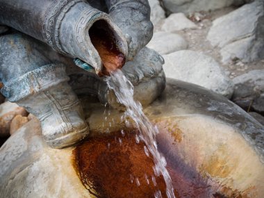 Source of mineral water in Buryatia clipart