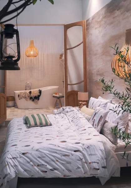 국가 스타일 홈 침실 — 스톡 사진