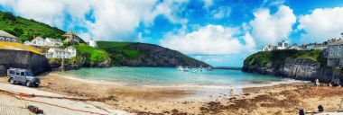 Limanın bağlantı noktası Isaac, Cornwall Panoraması