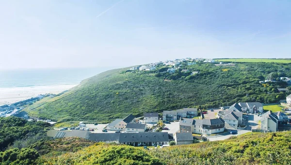 Paisaje de verano en Cornwall, Reino Unido — Foto de Stock