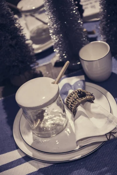 Decorações de mesa de férias — Fotografia de Stock