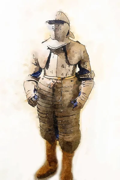 騎士スーツ イラスト — ストック写真
