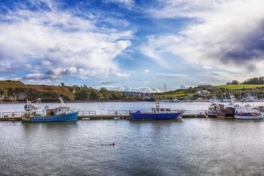 Kinsale, Mantar Bölgesi 'nde liman suyundaki tekneler 